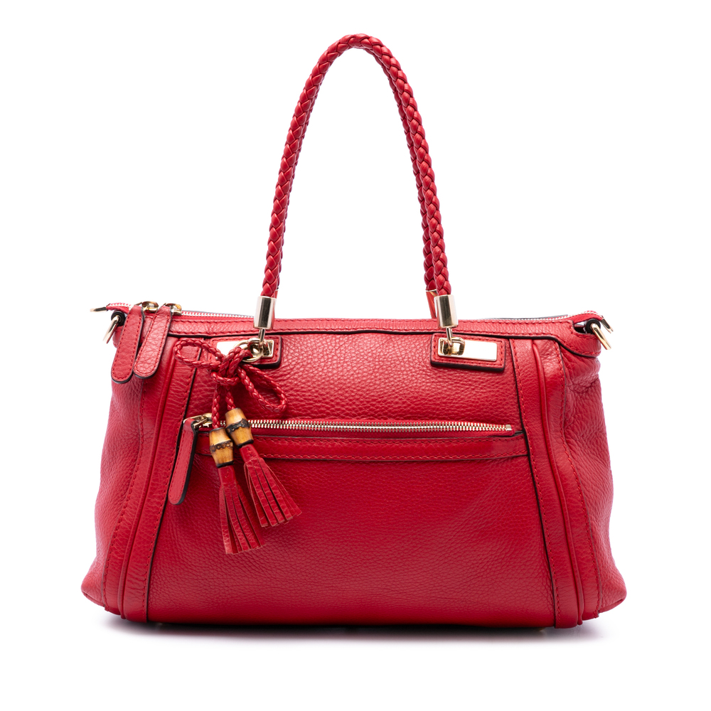 Pre-Loved Gucci Pebbled Calfskin Bella Satchel